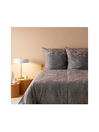 BASSETTI | Satin Bettwäsche  70x90cm / 140x200cm MONNALISA  Grau | grau